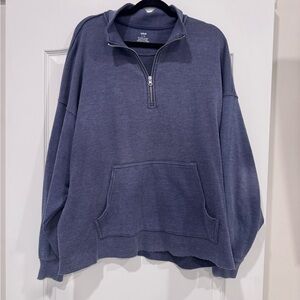 Aerie Quarter Zip Blue Size Large